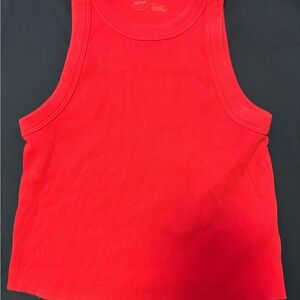 Aerie Neon Pink Ribbed Tank Top